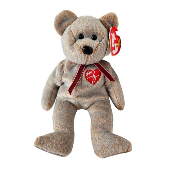 Ty Beanie Babies 1999 Signature Bear Tan Heart Tags - Picture 6 of 6